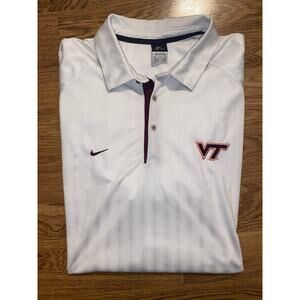 Nike Dri Fit Virginia Tech Hokies Mens White Polo Shirt XXL
